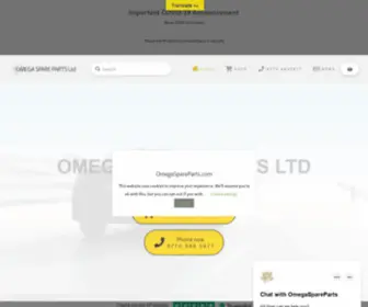 Omegaspareparts.com(Home of Omega Spare Parts Ltd) Screenshot