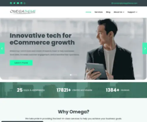 Omegatheme.com(Leading Provider of Shopify Apps) Screenshot