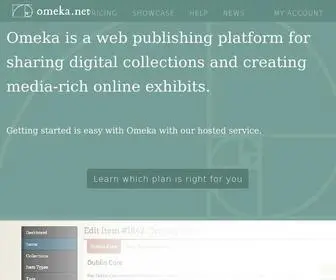 Omeka.net(A hosted service for Omeka) Screenshot