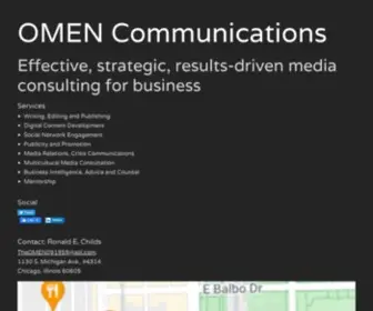 Omencomm.com(OMEN Communications in Chicago) Screenshot