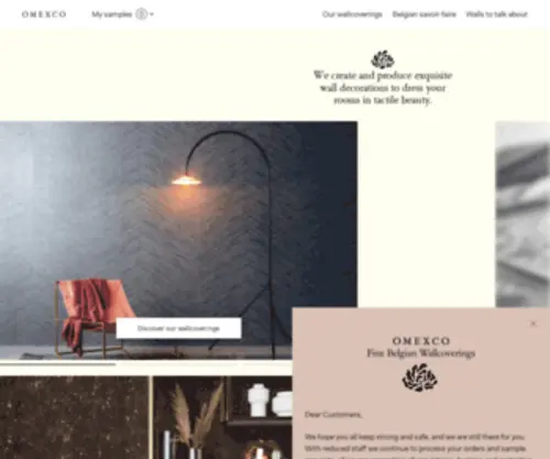 Omexco.be(Fine Belgian Wallcoverings) Screenshot