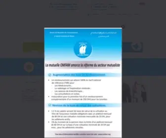 Omfam.org(Œuvres de Mutualité des Fonctionnaires et Agents Assimilés du Maroc) Screenshot