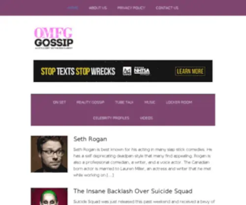 Omfggossip.com(OMFG Gossip) Screenshot