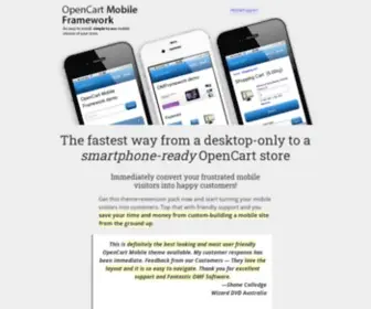 Omframework.com(OpenCart Mobile Theme) Screenshot
