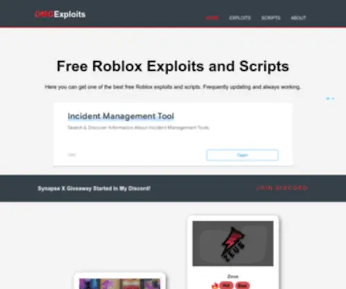 Omgexploits.com(#1 best free roblox exploits & hacks and cheats) Screenshot
