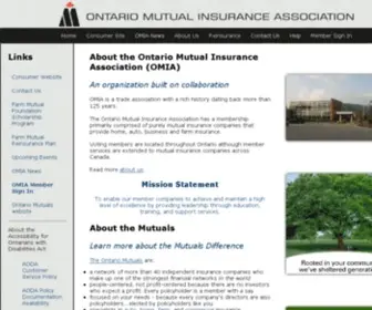 Omia.com(Ontario Mutual Insurance Association) Screenshot