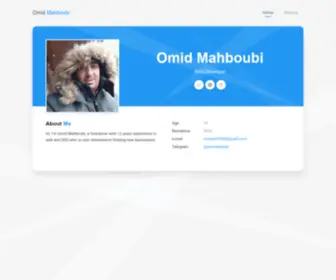 Omidmahboubi.ir(Omid Mahboubi) Screenshot