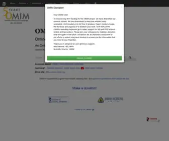 Omim.org(Online Mendelian Inheritance in Man (OMIM)) Screenshot