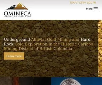 Ominecaminingandmetals.com(Omineca Mining and Metals Ltd) Screenshot