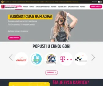 Omladinskakartica.me(Evropska omladinska kartica) Screenshot