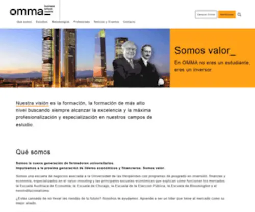 Ommayau.com(Escuela de negocios e inversión) Screenshot