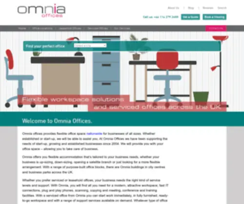 Omniaoffices.com(Omnia offices) Screenshot