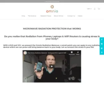 Omniaradiationbalancer.com(5G EMF Radiation Protection patch that harmonises wireless radiation) Screenshot