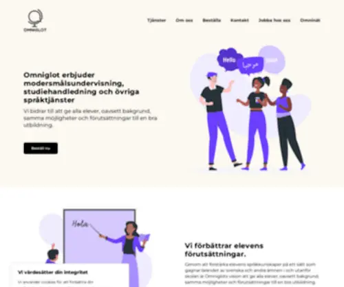 Omniglot.se(Modersmålsundervisning och Studiehandledning) Screenshot