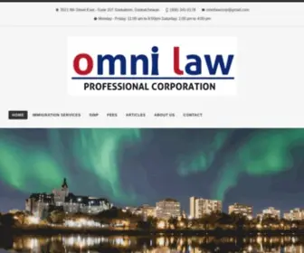 Omnilawcorp.com(Immigration Lawyer Saskatoon) Screenshot