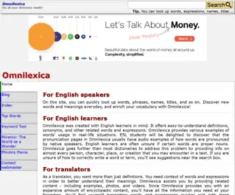 Omnilexica.com(Search in all dictionaries at once) Screenshot