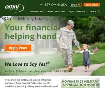 Omnimilitaryloans.com(Personal Military Loans) Screenshot