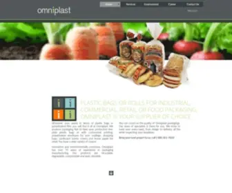 Omniplast.ca(Plastic bag company) Screenshot
