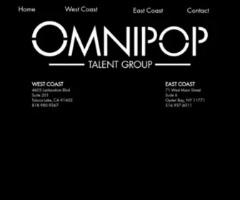 Omnipop.com(Omnipop Talent Management) Screenshot