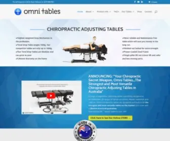 Omnitables.com.au(Chiropractic Tables) Screenshot