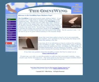 Omniwing.com(The OmniWing Paper Airplane paper airplanes construction and competition) Screenshot