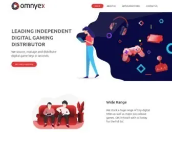 Omnyex.com(Omnyex is a leading independent wholesaler and distributor of digital products) Screenshot