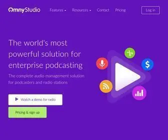 Omnystudio.com(Enterprise podcasting made simple with Omny Studio) Screenshot