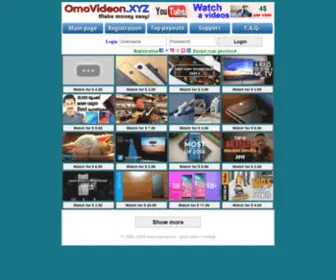 Omovideon.xyz(Viewing payed advertising sites) Screenshot