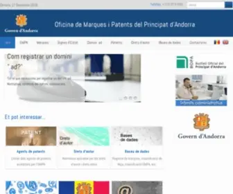 Ompa.ad(Oficina de Marques i Patents del Principat d'Andorra) Screenshot