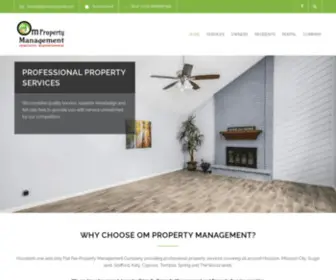 Ompropertymanagementtx.com(Flat Rate Property Management & Property Service in Houston) Screenshot
