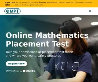 Omptest.com(Online Mathematics Placement Test) Screenshot