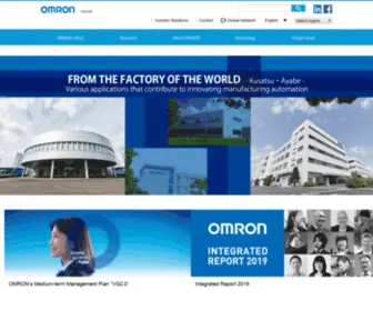 Omron.com(OMRON is a Japanese electrical equipment manufacturer) Screenshot