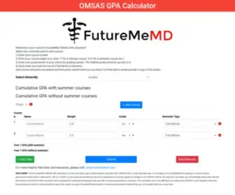 Omsasgpa.com(OMSAS GPA Calculator) Screenshot