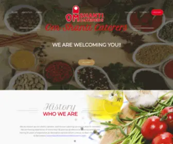 Omshanticaterers.com(Om Shanti Caterers) Screenshot