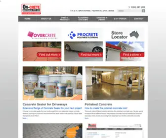 ON-Crete.com.au(Decorative Concrete Finishes & Designer Concrete) Screenshot