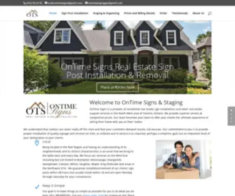 ON-Time-Signs.com(OnTime Signs &amp; Staging) Screenshot