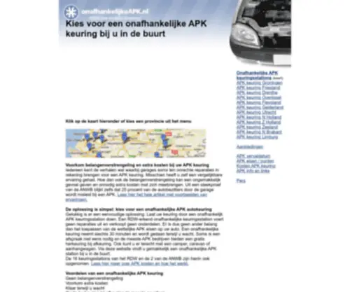 Onafhankelijkeapk.nl(Onafhankelijke APK keuring) Screenshot