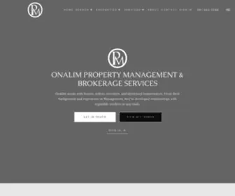 Onalimpropertymanagement.com(Onalim Property management & brokerage services) Screenshot