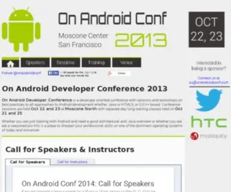 Onandroidconf.com(On Android Developer Conference 2013) Screenshot