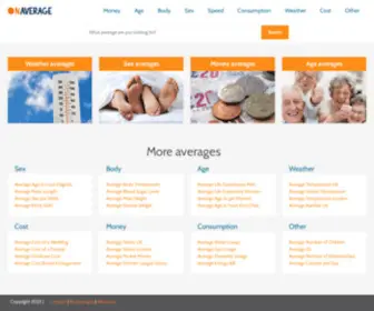 Onaverage.co.uk(All averages together) Screenshot