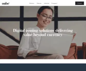 Onbe.com(Digital Payment Solutions Delivering Value Beyond Currency) Screenshot