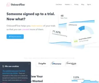 Onboardflow.com(Make sense of your trials and convert more of them) Screenshot