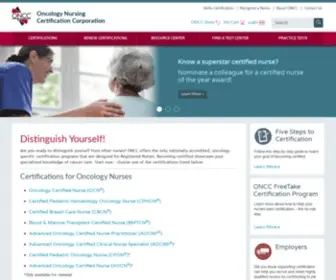 ONCC.org(Oncology Nursing Certification Corporation) Screenshot
