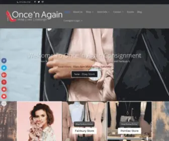 Oncenagain.com(Consignment Store in Pontiac and Fairbury IL) Screenshot