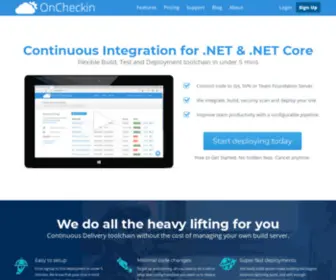 Oncheckin.com(Continuous Deployment for ASP.Net websites) Screenshot