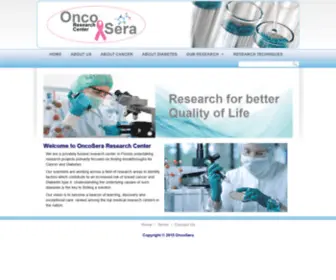 Onco-Sera.com(OncoSera Research Center) Screenshot
