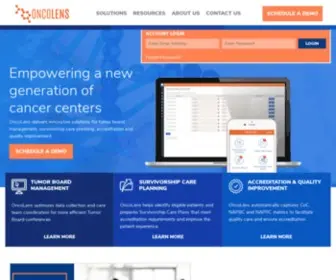 Oncolens.com(Connected, Continuous, Insight-driven Multidisciplinary Cancer Care) Screenshot
