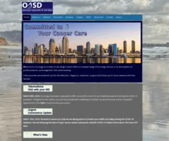 Oncologysandiego.com(Oncology Associates of San Diego) Screenshot