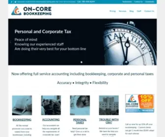 Oncorebookkeeping.ca(Bookkeeping Services for Edmonton & Sherwood Park) Screenshot