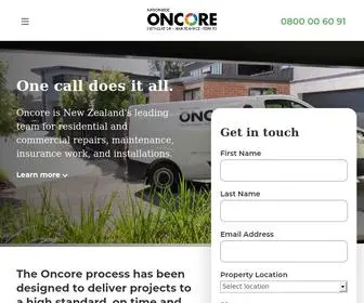 Oncoreservice.co.nz(Oncore NZ) Screenshot